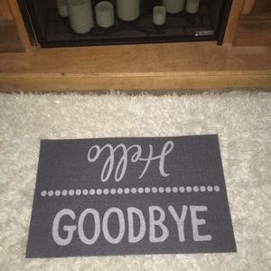 Hello GOODBYE Floor Mat